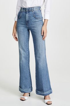 RE/DONE The 70'S Ultra High Rise Cuffed Bell Bottom Jeans