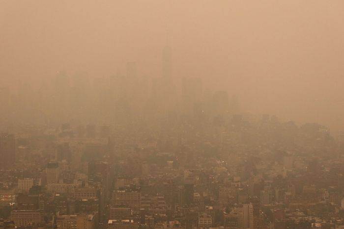 Wildfire Smoke From Canada Hangs Over Yankee Stadium