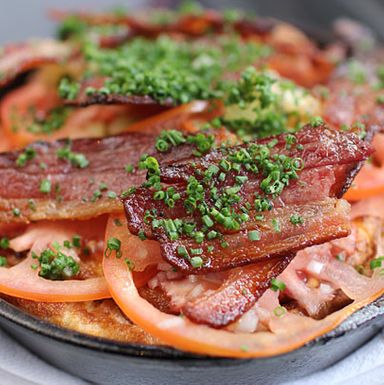 bacon, tomatoes