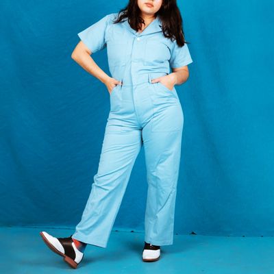 Plus Size Women Summer Solid Suspender Jumpsuit - The Little Connection