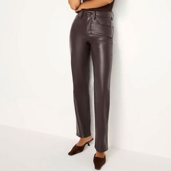 Good American Good Icon Faux Leather Pants