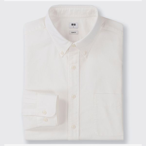 Uniqlo Men's Slim-Fit Oxford Long-Sleeve Shirt