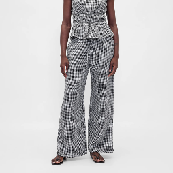 Gap Cotton Gauze Easy Split-Hem Pants