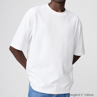 Uniqlo AIRism Cotton Oversized T-Shirt | Half-Sleeve