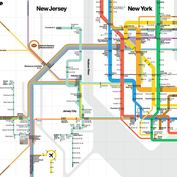 New Subway Map for Super Bowl Tourists Includes Only Touristy Parts of ...