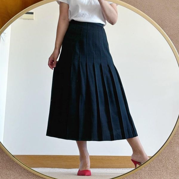 Oldgemvintage Vintage Wool Pleated Skirt Size Small