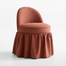 Crate&Kids x Sharland England Volant Rust Red Kids Vanity Stool