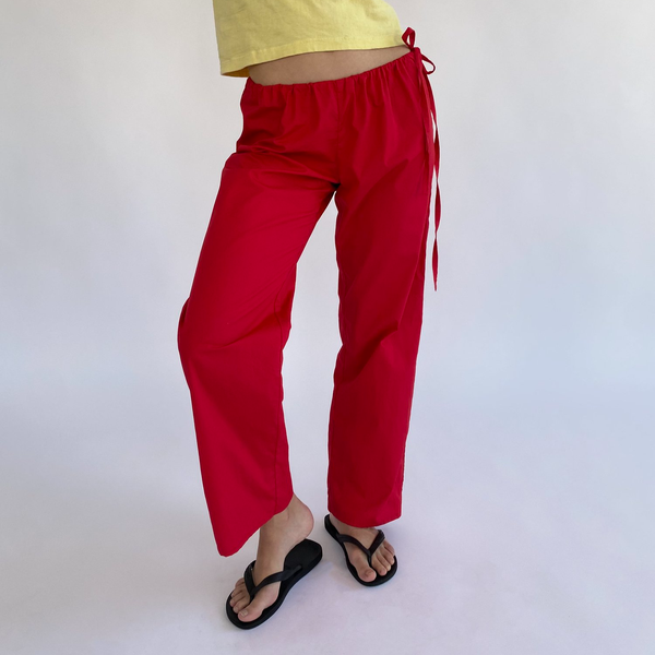 Brooke Callahan Red Tie Pants