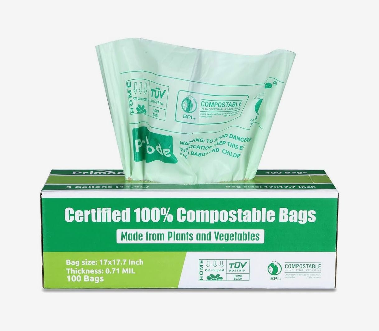 Compostable Trash Bags, 13-15 Gallon Biodegradable Trash Bags Recycled  Garbage Bags Unscented Wastebasket Liners for Kitchen Office(75 Counts,  Blue)