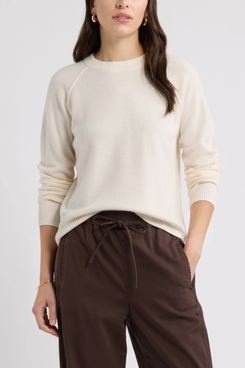 Caslon Wool & Cashmere Raglan Sweater
