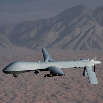 29 Nov 2008 --- Air Force officials are seeking volunteers for future training classes to produce operators of the MQ-1 Predator unmanned aircraft. (U.S. Air Force photo/Lt Col Leslie Pratt) --- Image by ? US Air Force/ Handout/Corbis