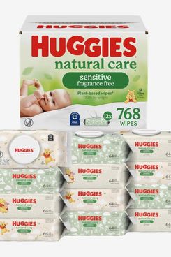 Huggies Natural Care Sensitive Baby Diaper Wipes (12-Pack)