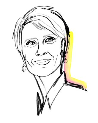 Drawing of Cynthia Nixon.