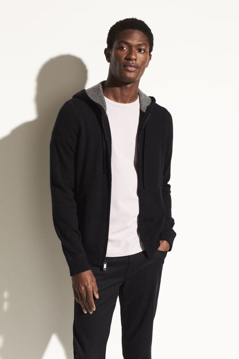 j crew men's cashmere hoodie