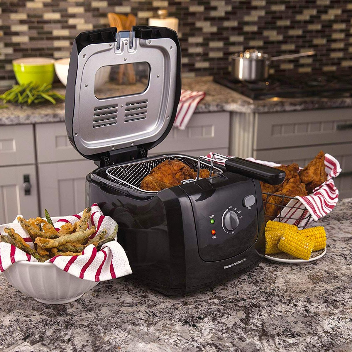 2 Liter Oil Capacity, Hamilton Beach 35021 Deep Fryer Cool Touch With Basket 