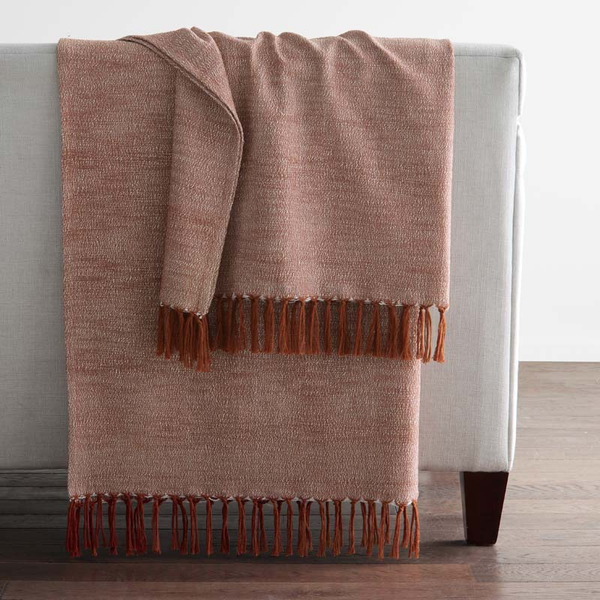 The Company Store Yarn-Dyed Fringe Throw