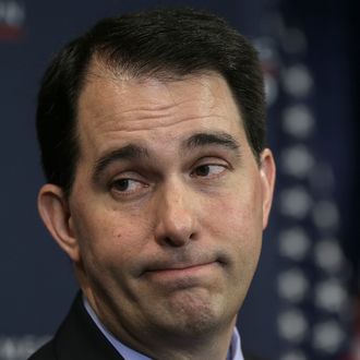 Wisconsin Governor Scott Walker speaks at the American Action Forum January 30, 2015 in Washington, DC. Earlier in the week Walker announced the formation of 