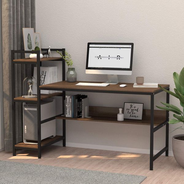 Yoleo Desk with Storage Shelves
