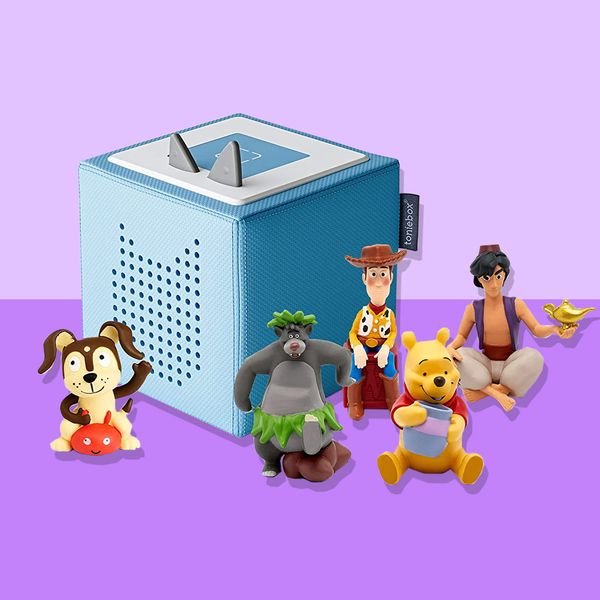 Toniebox Audio Player Starter Set with Woody, Baloo, Aladdin, Winnie The Pooh, and Playtime Puppy