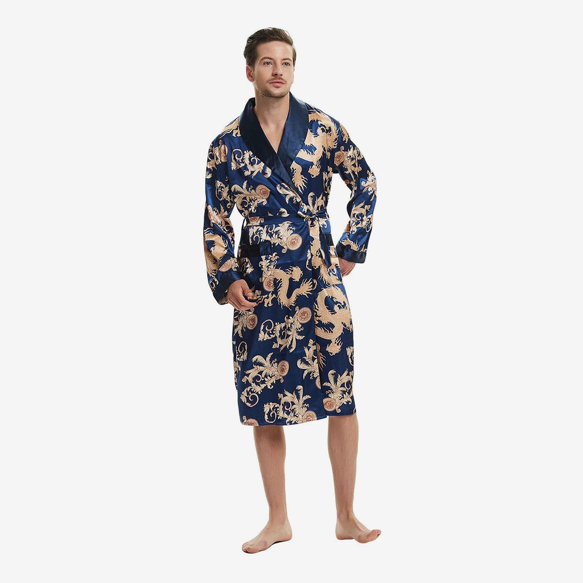 ZIXIYAWEI Mens Dressing Gown Mens Dressing Gown Mens Bath Robe Cotton  Padded Men Thick Plus Size Winter Kimono Homme Bathrobe Warm Robes  Pajamas-A_L : Amazon.co.uk: Fashion