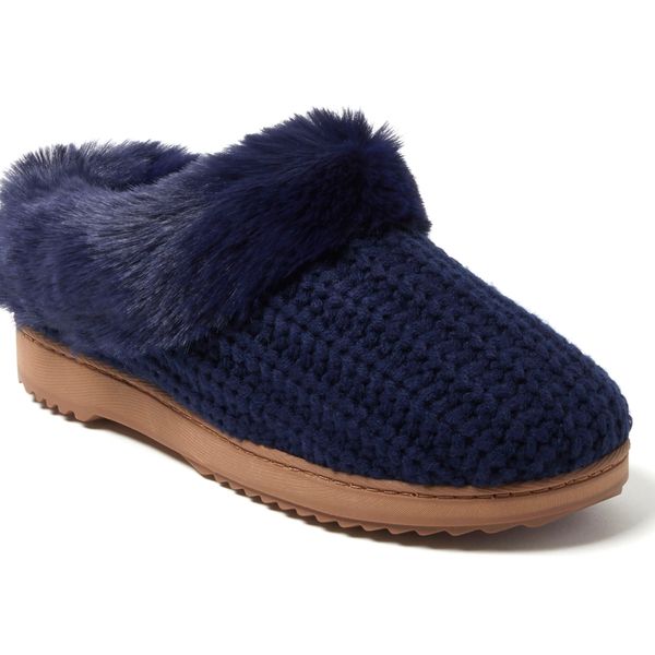 Dearfoams Hannah Festive Knit Clog Slipper
