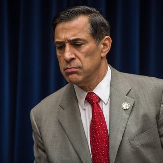 Rep. Darrell Issa (R-CA) arrives for a hearing on Capitol Hill on October 10, 2012 in Washington, DC. The hearing before the House Oversight and Government Reform Committee focused on the security situation in Benghazi leading up to the September 11 attack that resulted in the assassination of U.S. Ambassador to Libya J. Christopher Stevens. 