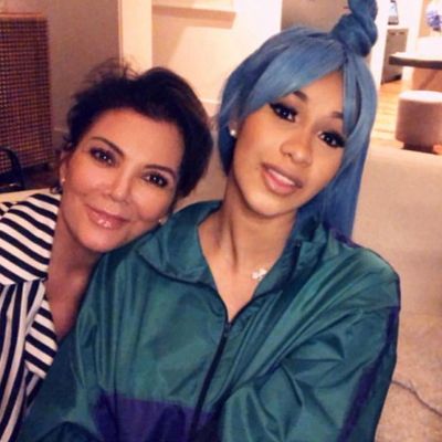 Cardi B's Bright Blue Hair Matches Her Lamborghini