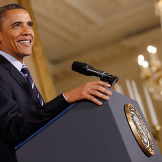 U.S. President Barack Obama urges Congress to pass legislation that would keep federal student loan rates from doubling during an event in the East Room of the White House June 21, 2012 in Washington D.C.