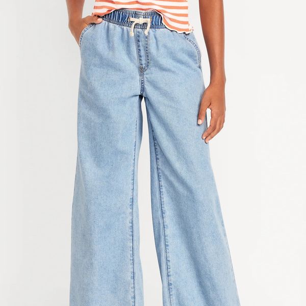 Old Navy High-Waisted Baggy Wide-Leg Pull-On Jeans for Girls