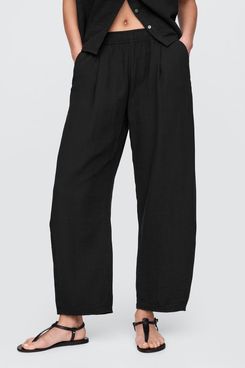 Gap Cotton Gauze Easy Barrel Pants