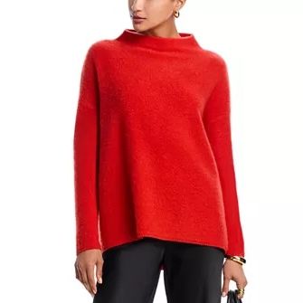 C by Bloomingdale's Mock Neck Brushed 100% Cashmere Sweater