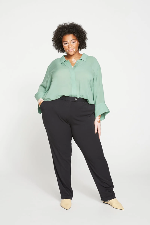 plus size gray pants