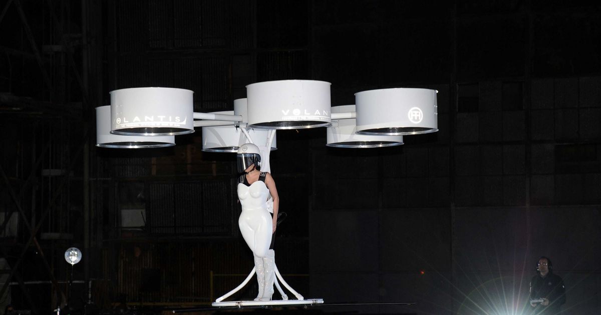 Lady Gaga Wore a Flying Dress to ARTPOP Rave