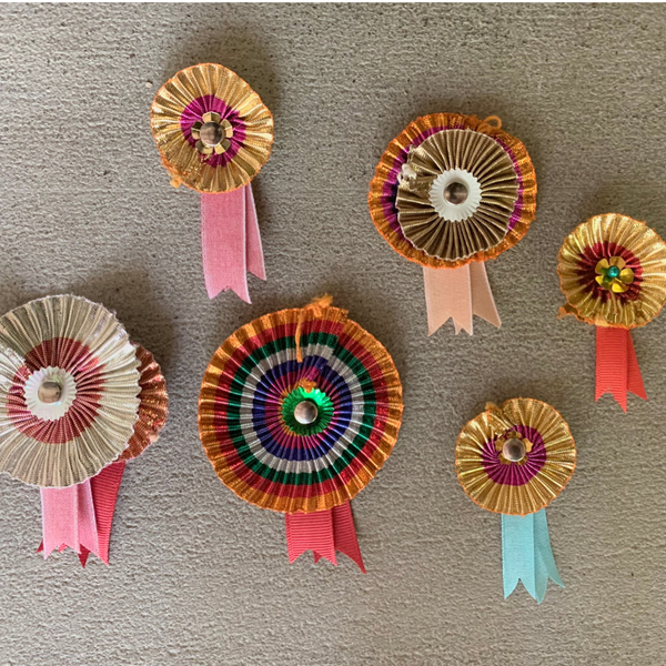 Parcel Ribbon Rosette Commemorative Badge Ornaments