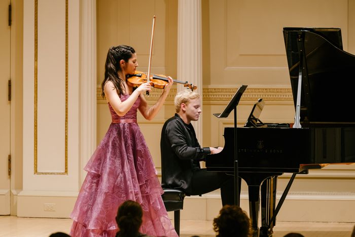 Dueñas with Alexander Malofeev in the Weill Recital Hall.