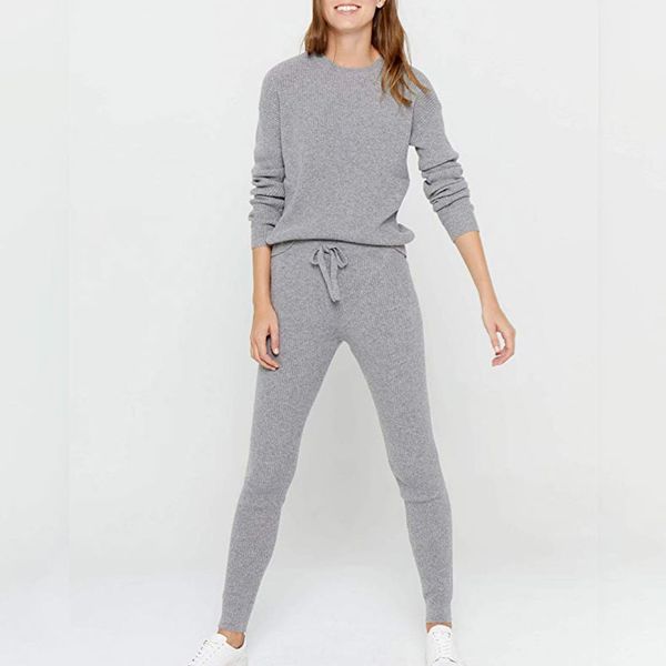 State Cashmere Knitted Loungewear Pants with Pockets