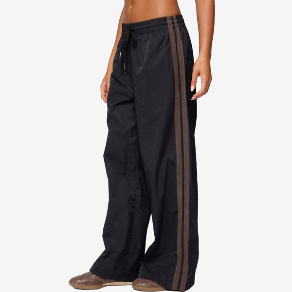 Edikted Kieran Stripe Nylon Track Pants