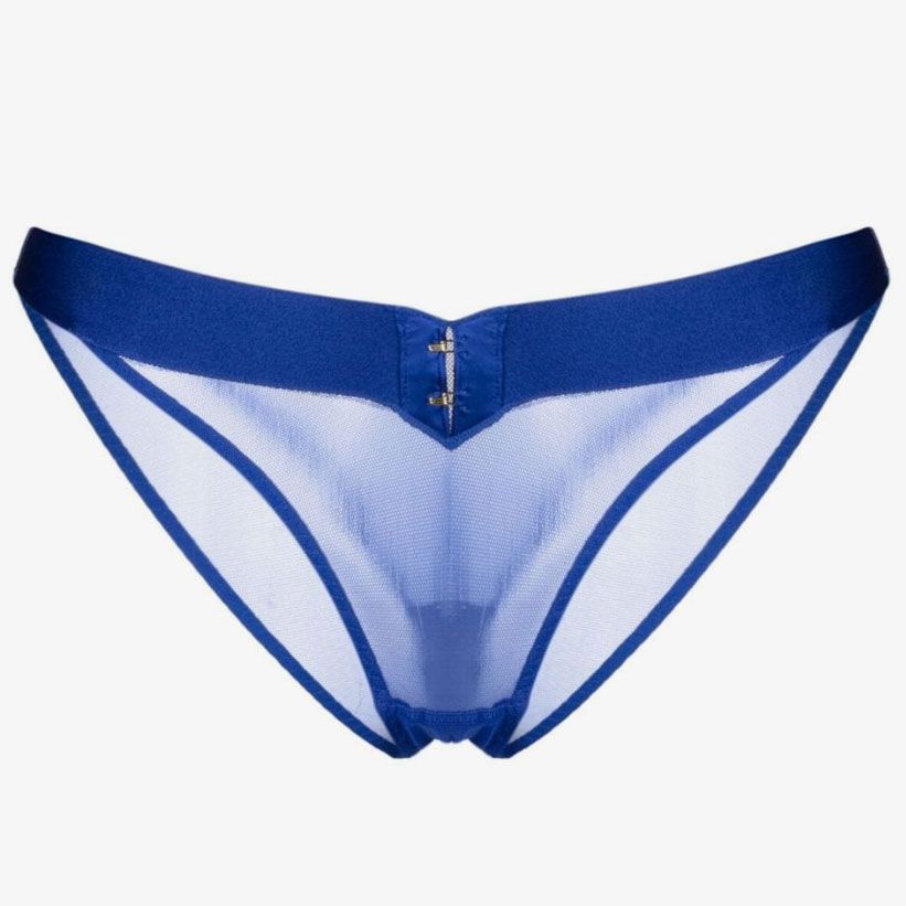 Womens Sexy Blue G-String Underwear Open Thongs T-Back Panty