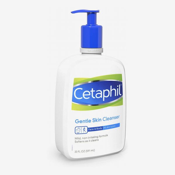 white bottle of cetaphil gentle skin cleanser - strategist best face wash