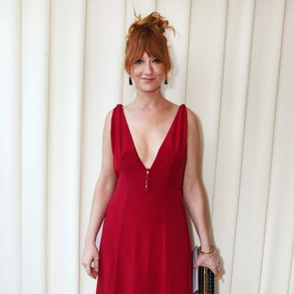 Actress Judy Greer attends Grey Goose at 21st Annual Elton John AIDS Foundation Academy Awards Viewing Party at West Hollywood Park on February 24, 2013 in West Hollywood, California.