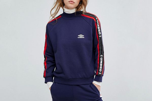 Umbro Oversized High Neck Sweatshirt With Tape Logo