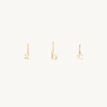 Catbird Tiniest Alphabet Charm - Yellow Gold