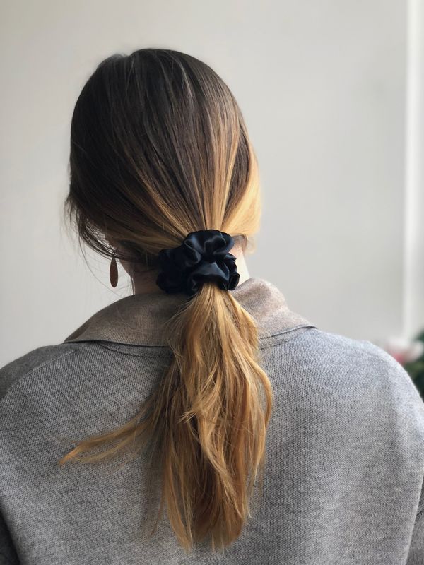 slip silk midi scrunchie