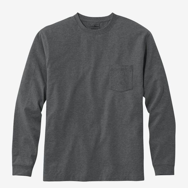 L.L.Bean Men’s Carefree Unshrinkable Tee with Pocket