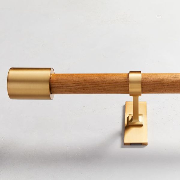 West Elm Mid-Century Wooden Rod — Wood/Brass