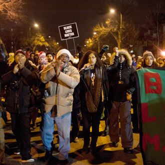 Black Lives Matter Activists Group Continues To Protest Police Shooting Of Jamar Clark