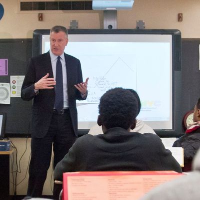 New York City Mayor Bill de Blasio.