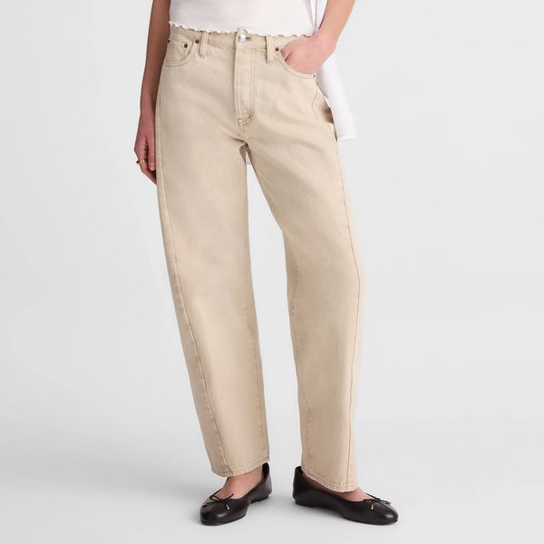 Madewell Pieced Barrel-Leg Jeans