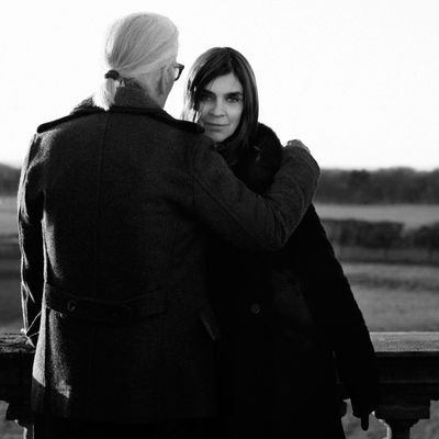 Karl Lagerfeld and Carine Roitfeld, together again at last.