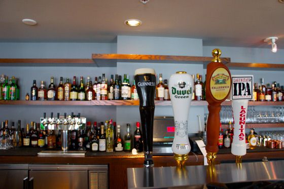 In addition to the eighteen beers on tap at Jasper's Corner Tap, there will be six wines on tap as well. Oh, and lots of nice cocktails.